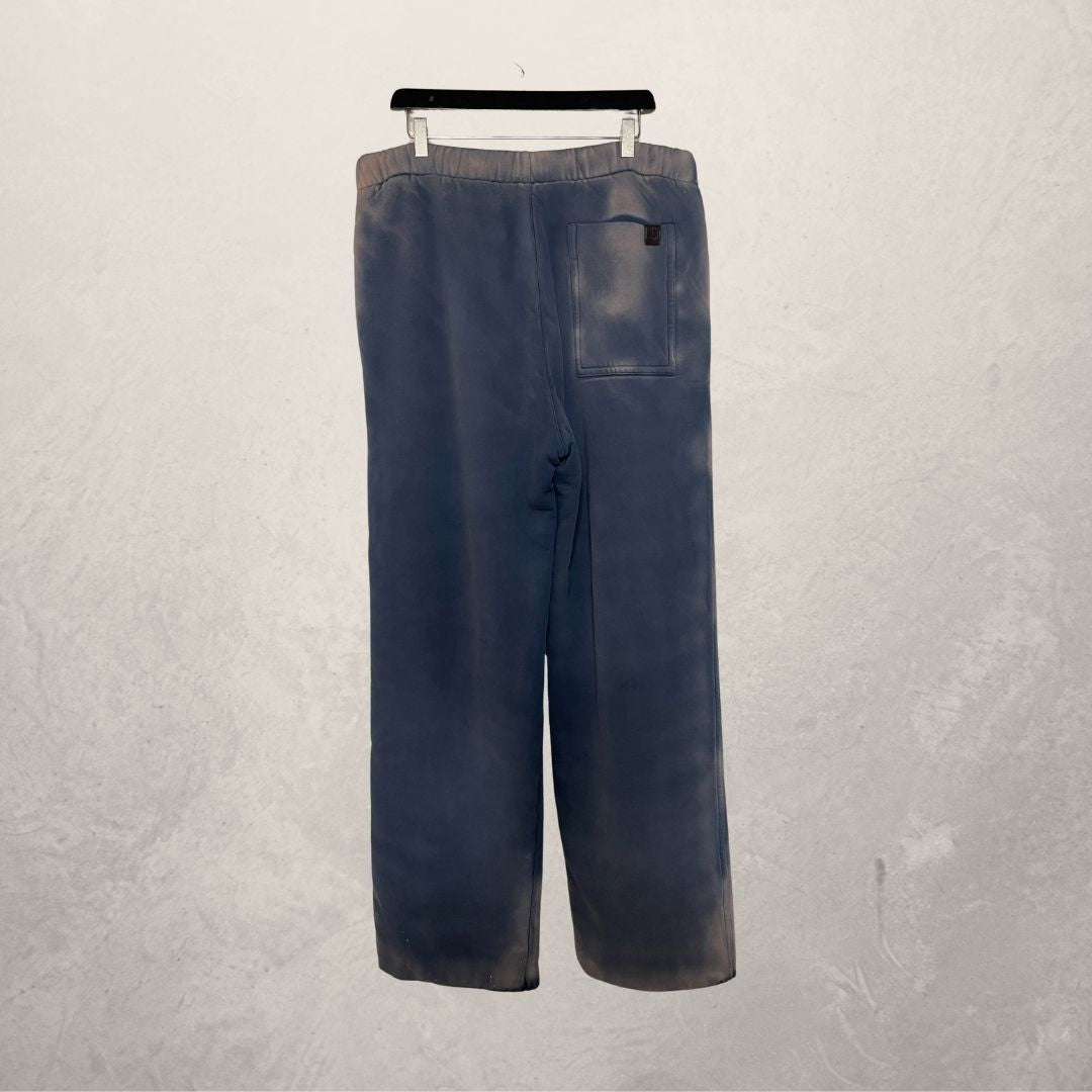 Loewe navy faded wash straight fleece sweatpants XL
