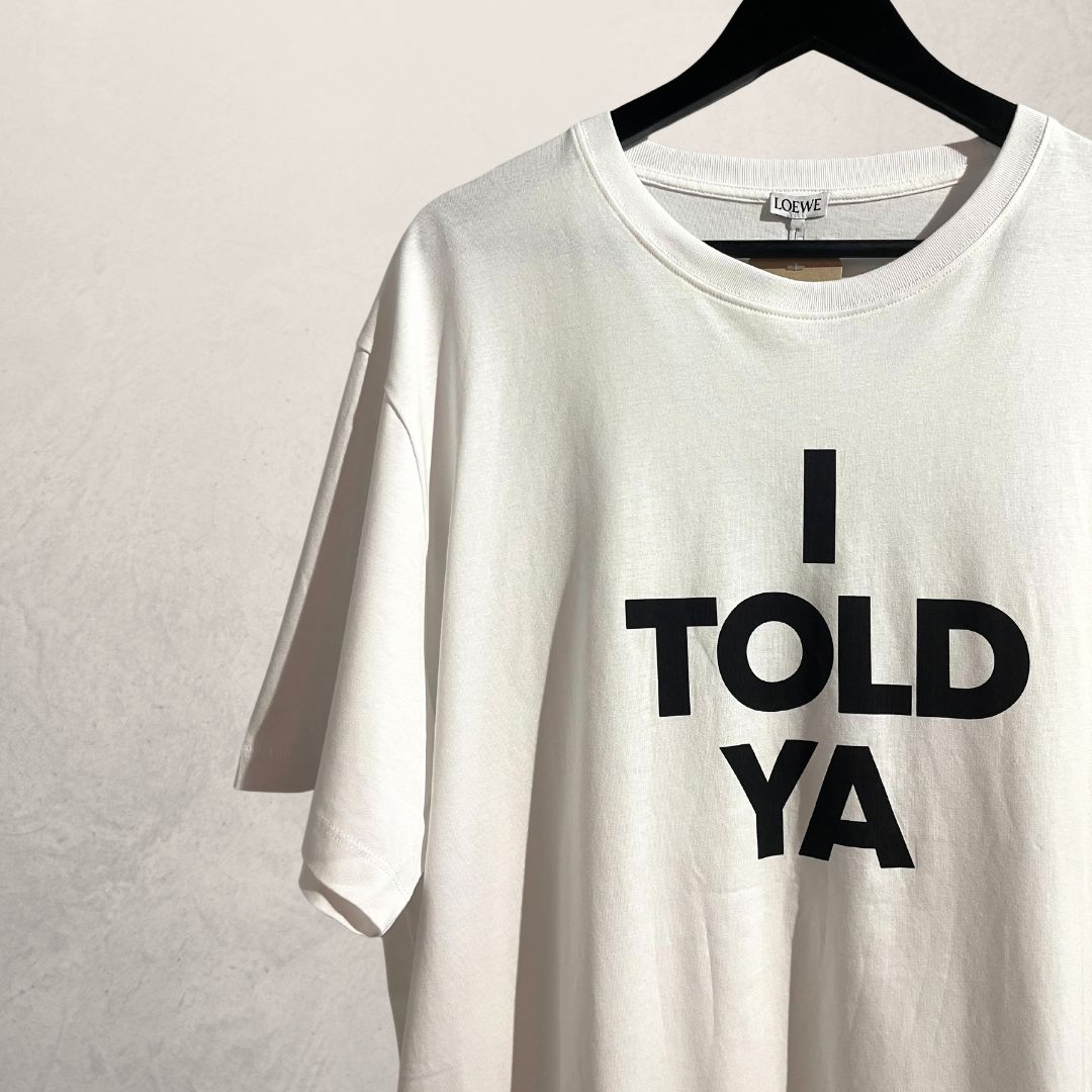 Loewe white challengers “I Told Ya” t-shirt L/XL (overal uitverkocht)