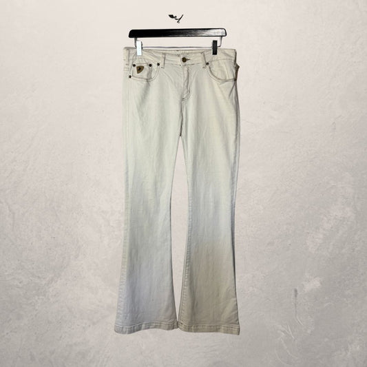 Lois white flared jeans XS/S