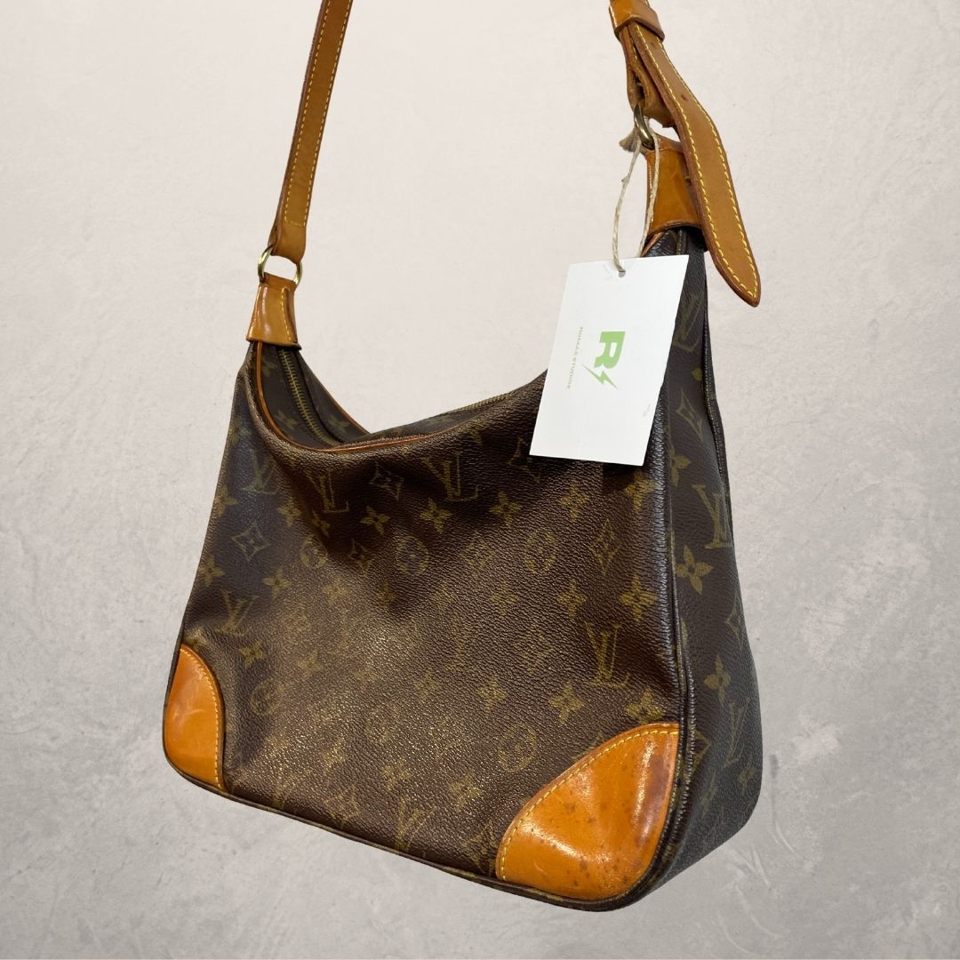 Louis Vuitton bruine monogram Boulogne schoudertas - van Romae Studios