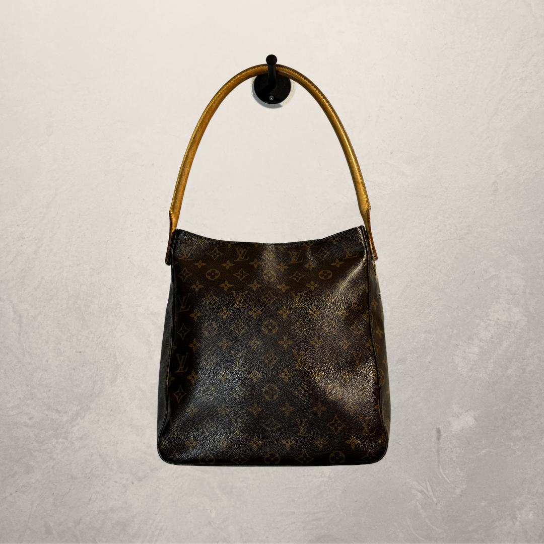 Louis Vuitton brown monogram looping bag- by Romae Studios