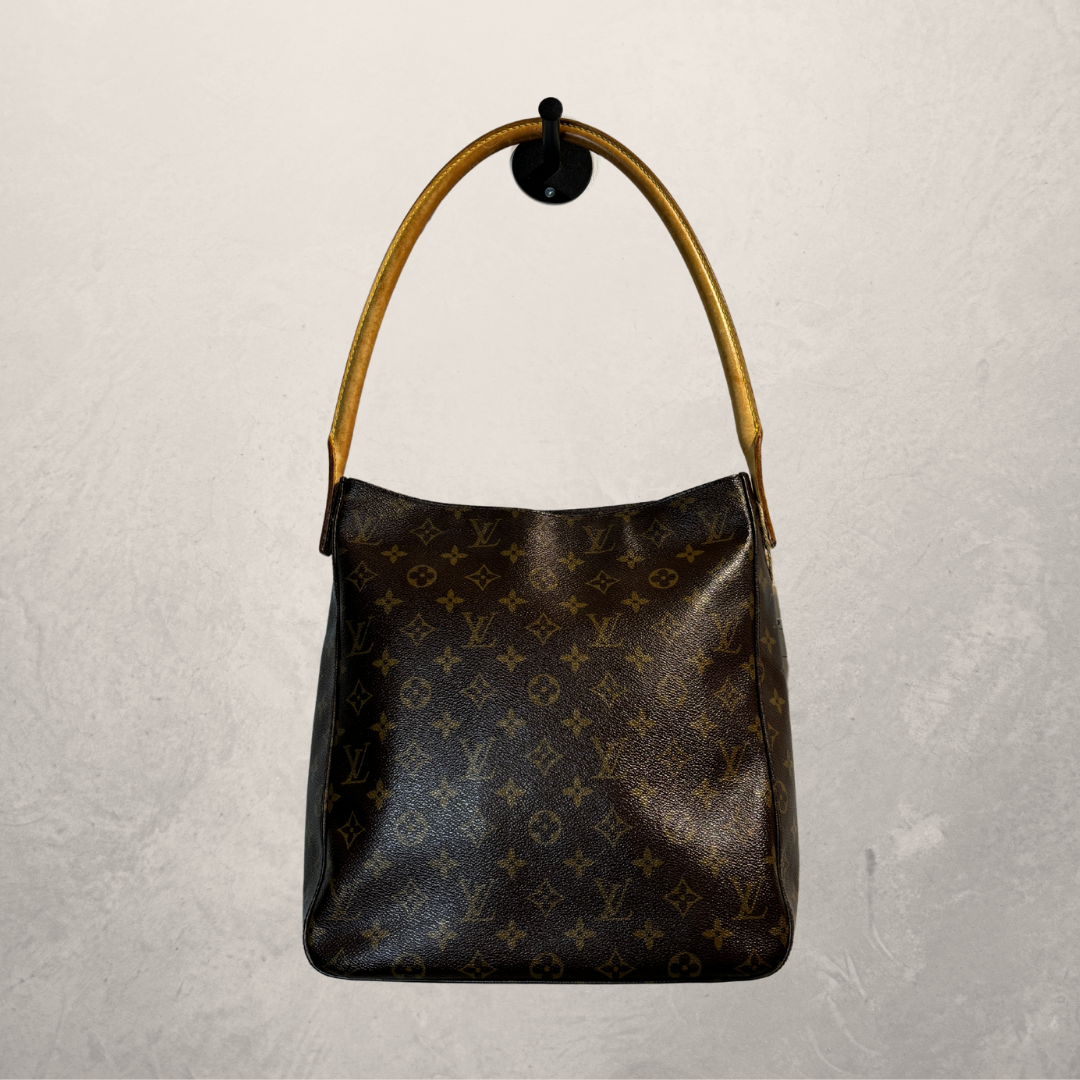 Louis Vuitton brown monogram looping bag- by Romae Studios