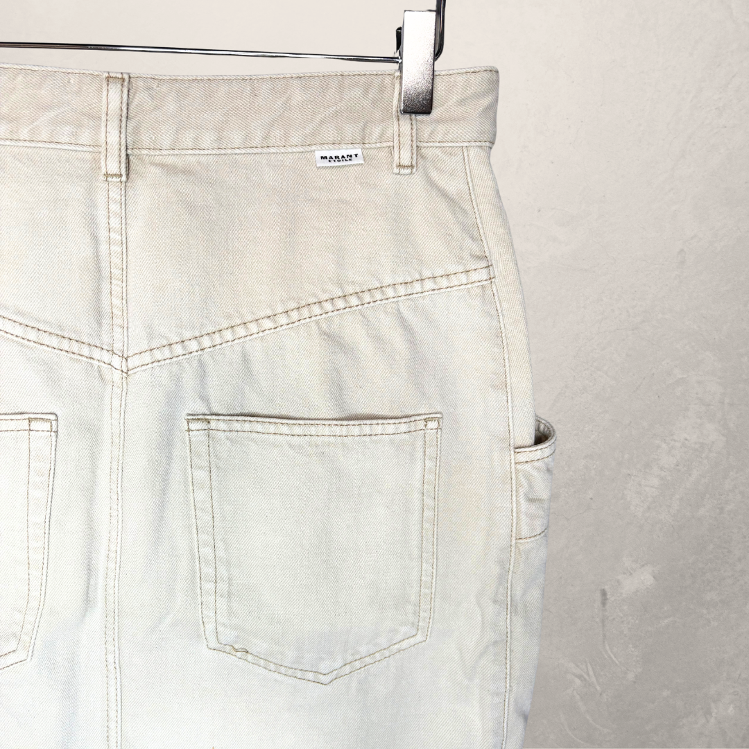 Marant Étoile beige denim cargorok S
