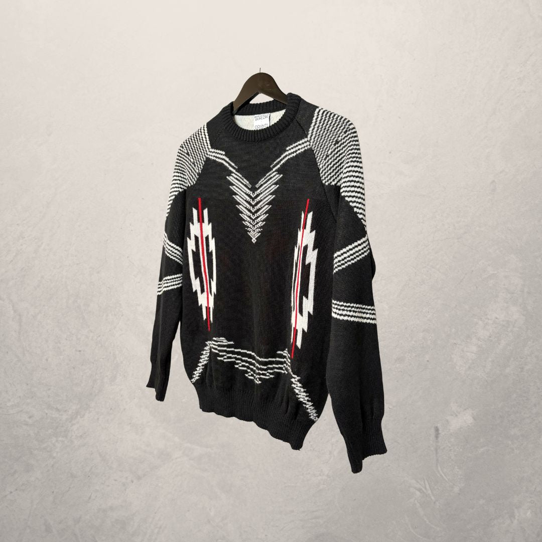 Marcelo Burlon zwarte gebreide trui S