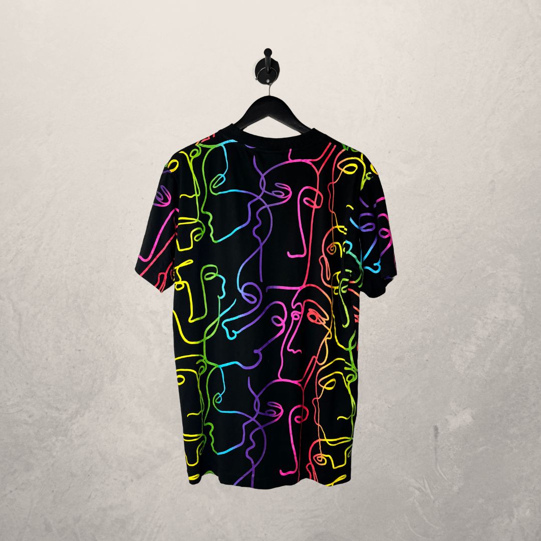 Marcelo Burlon zwart veelkleurig T-shirt M