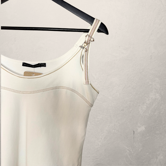 Marithe Francois Girbaud white spaghetti strap top S/M