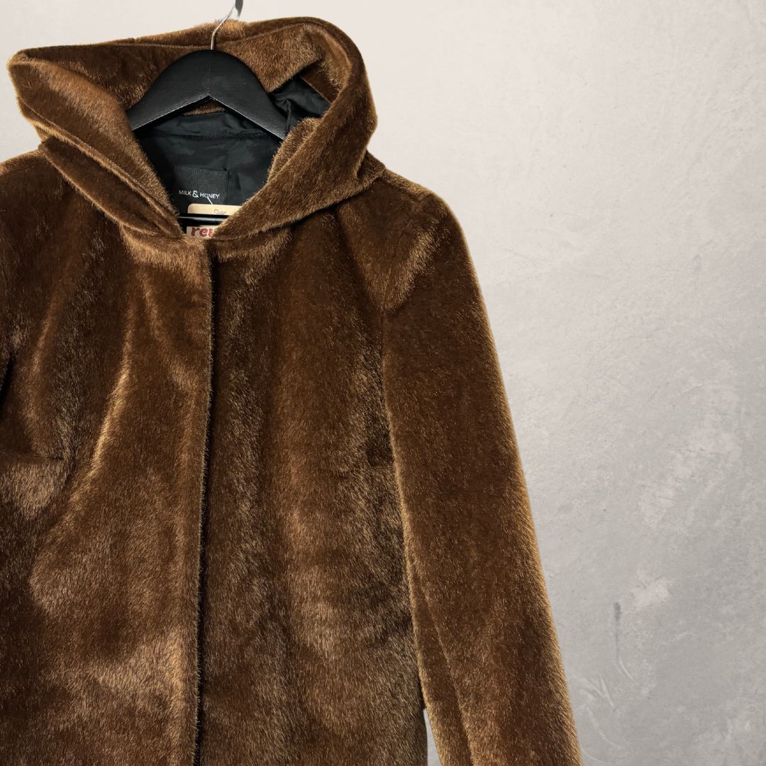 Melk &amp; Honing bruine imitatiebontjas S