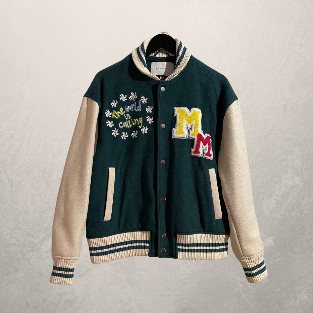 Mira Mikati embroidered varsity bomber jacket 38