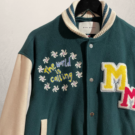 Mira Mikati embroidered varsity bomber jacket 38