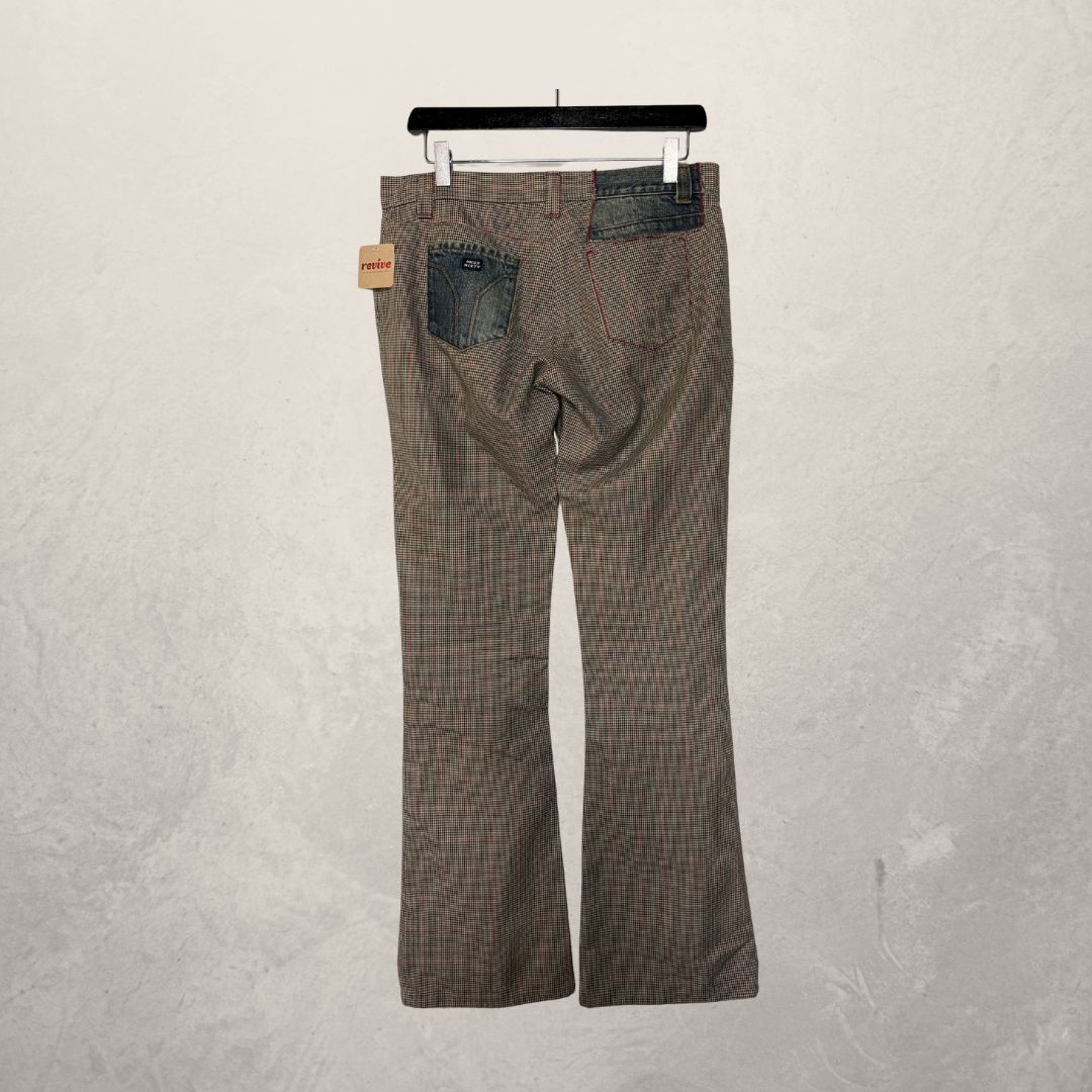 Miss Sixty beige herringbone and denim pants 29