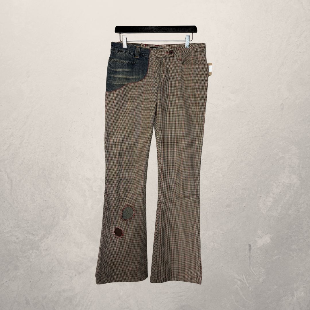 Miss Sixty beige herringbone and denim pants 29