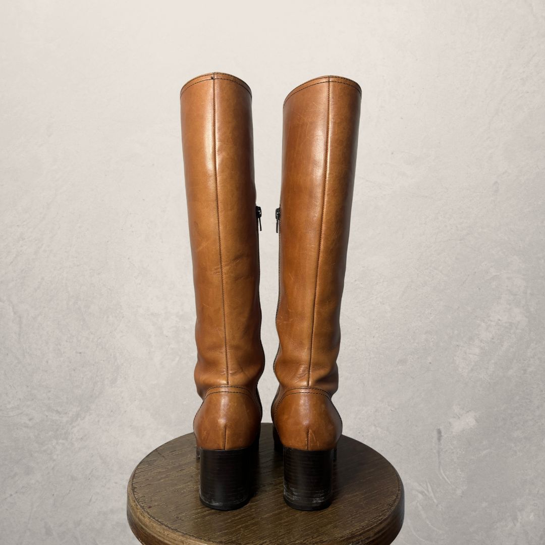Miu Miu Cognac High Boot 36.5