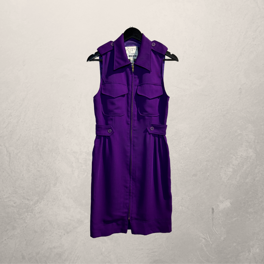 Moschino purple sleeveless dress S