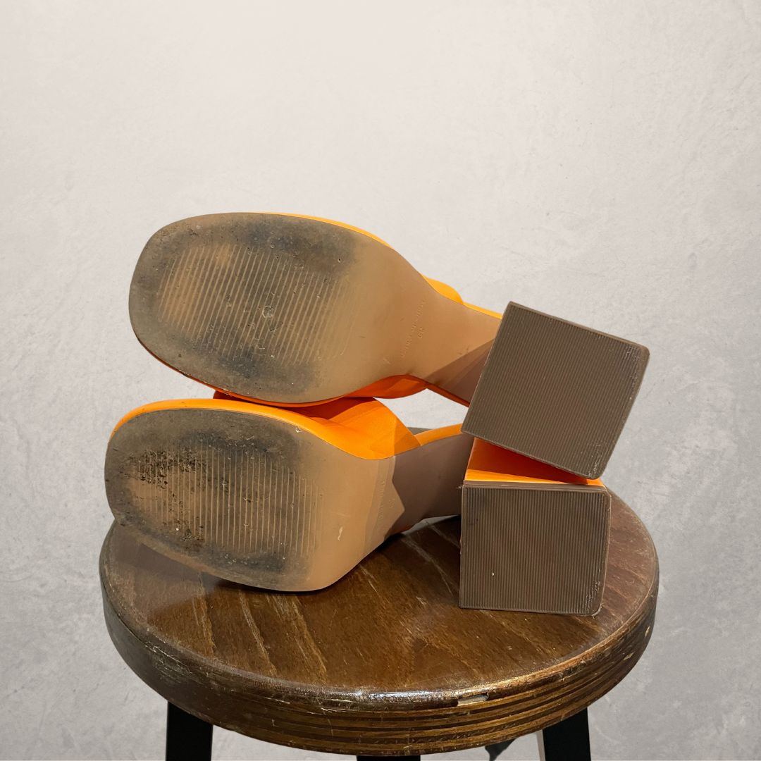 NAKD orange platform heels 38.5