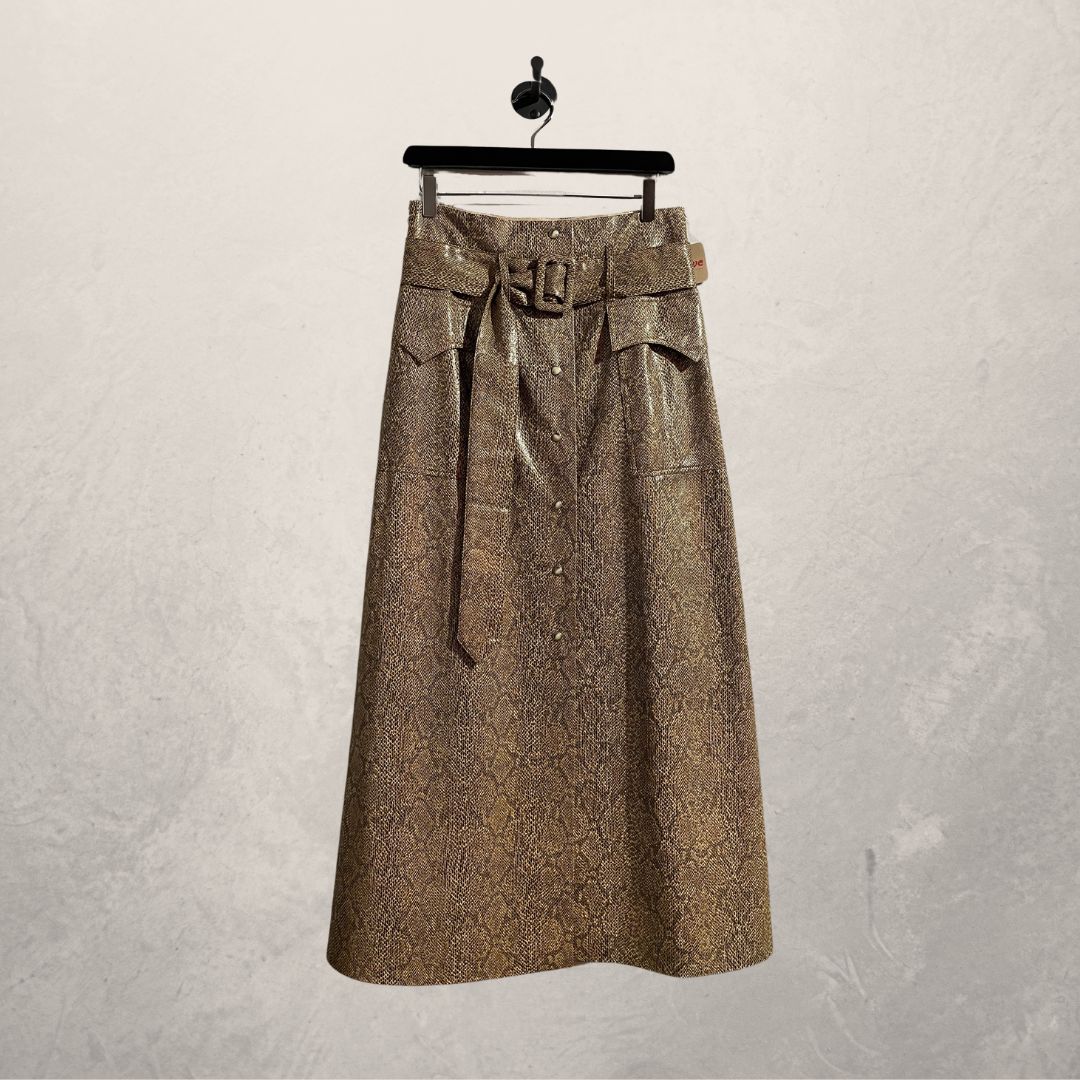 Nanushka snake print maxi skirt 38