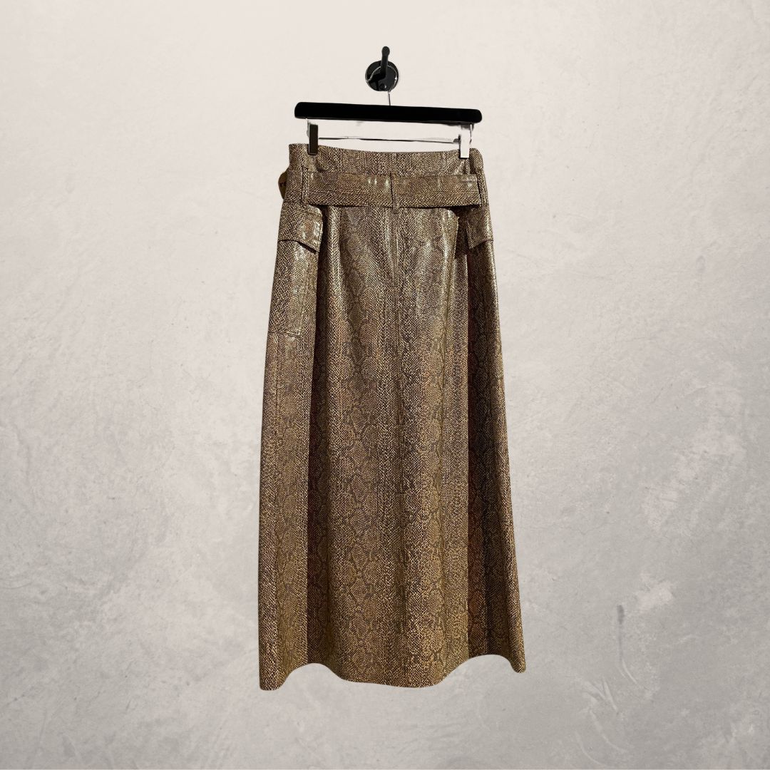 Nanushka snake print maxi skirt 38