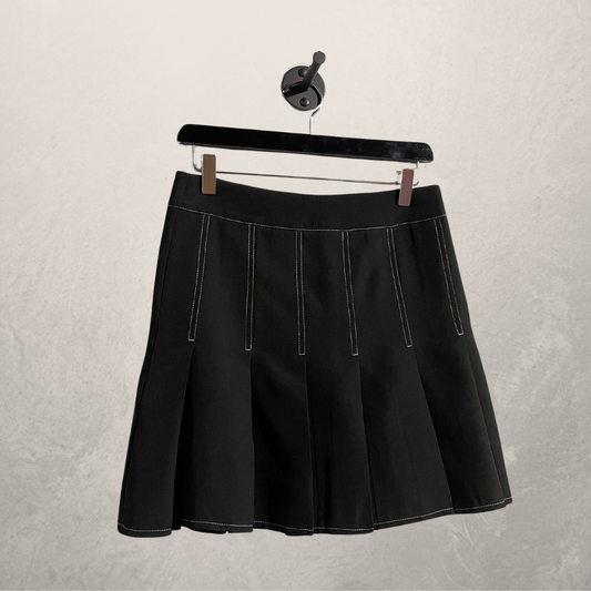 Nasty Gal black pleated skirt S