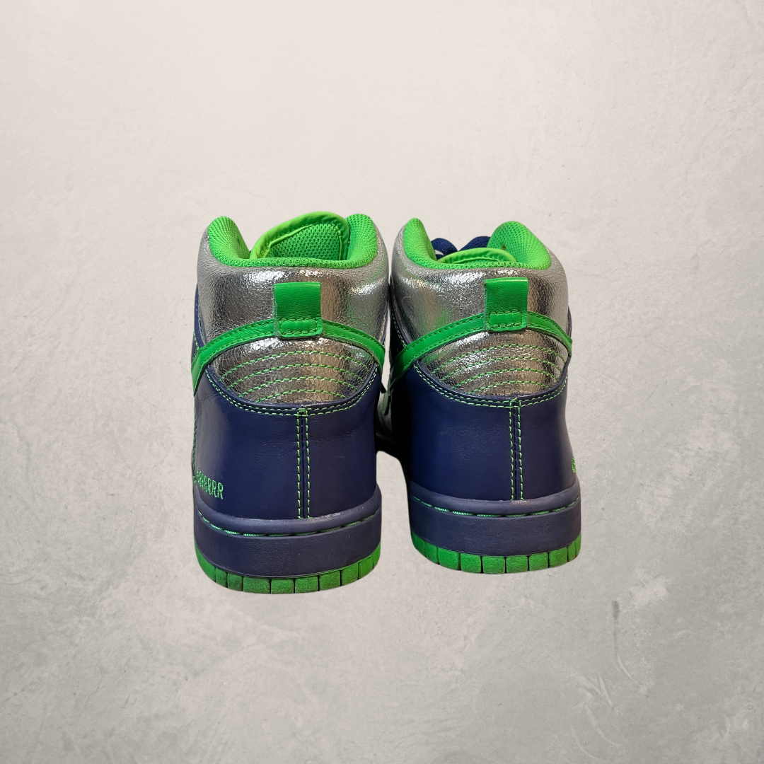 Nike marine groene high top dunks 39