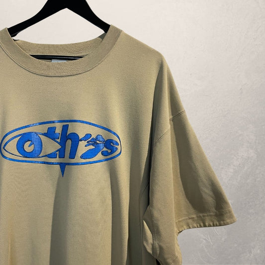 Nike x Off white beige blauw print t-shirt XXL
