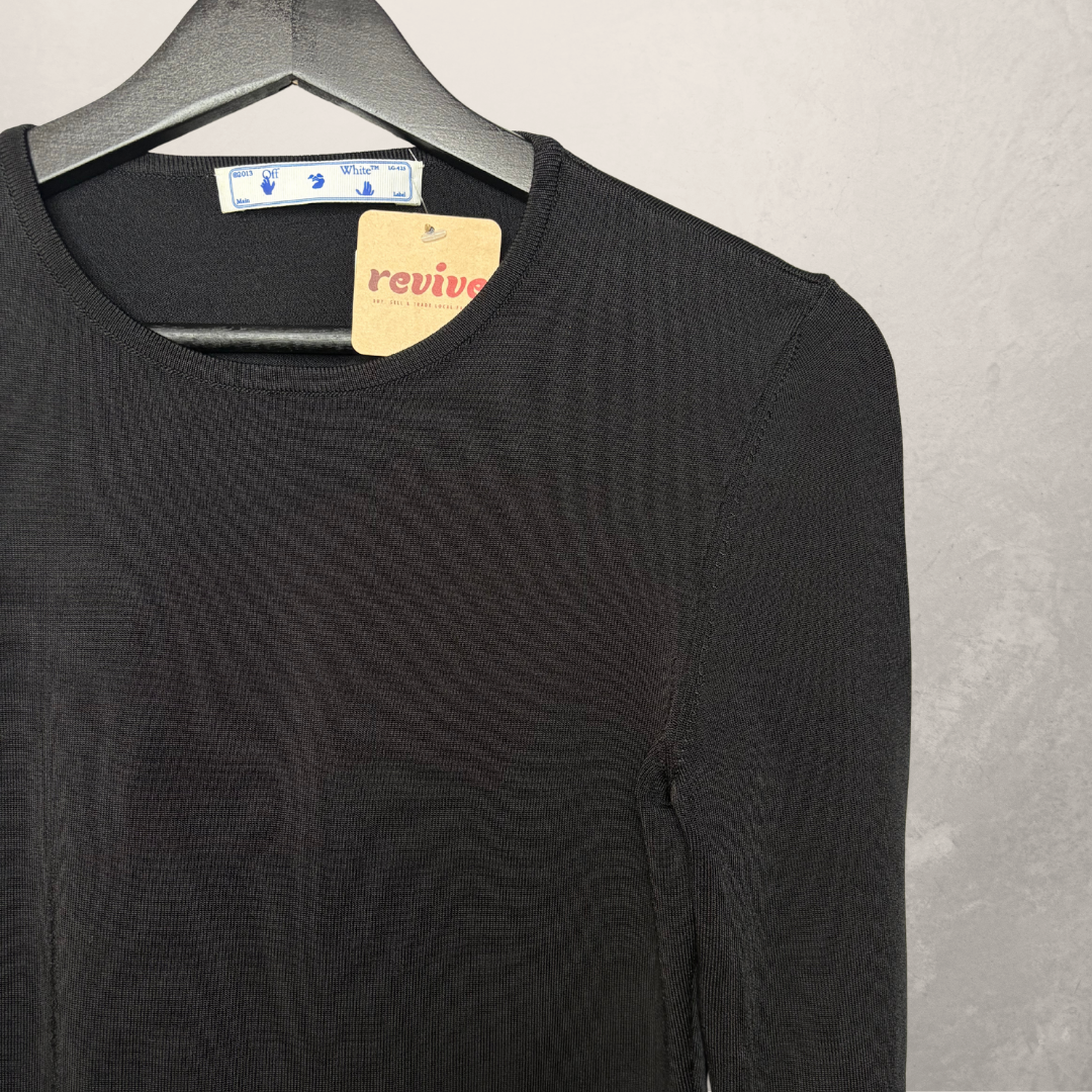 Off White zwart uitgesneden rug ls top S/M