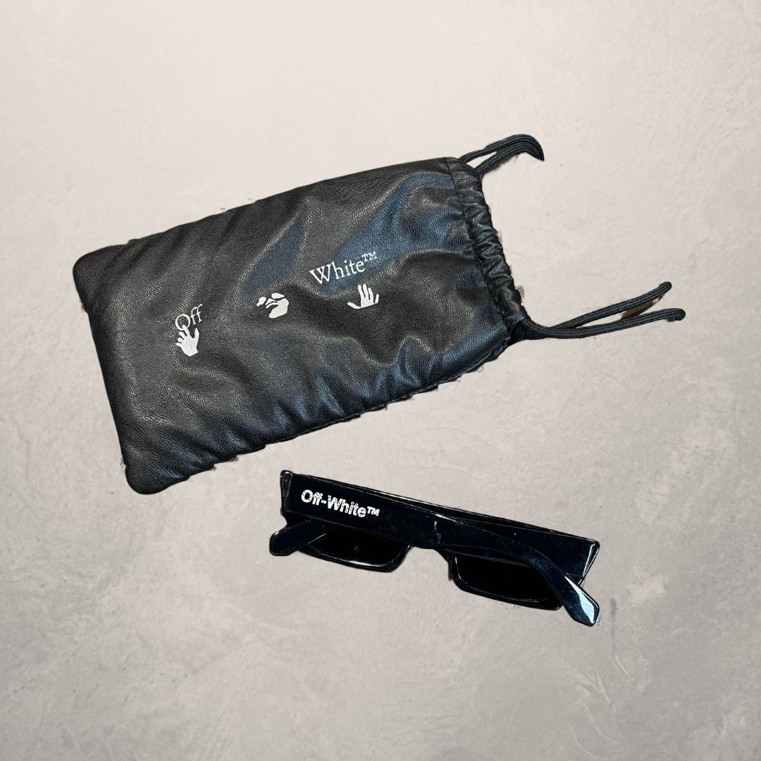 Off White black squared sunglasses (with case/bag)
