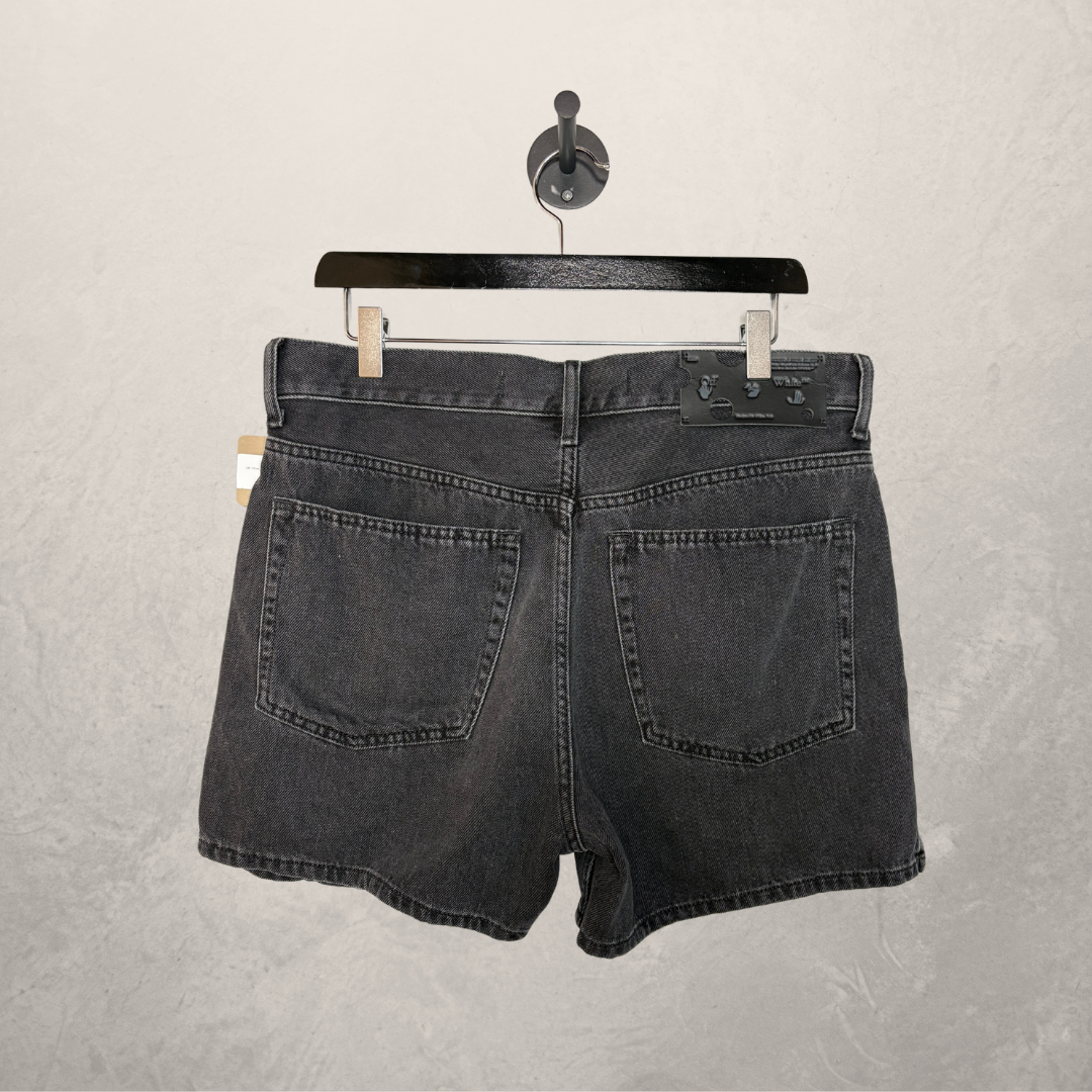 Off White grey wash high waist shorts 27
