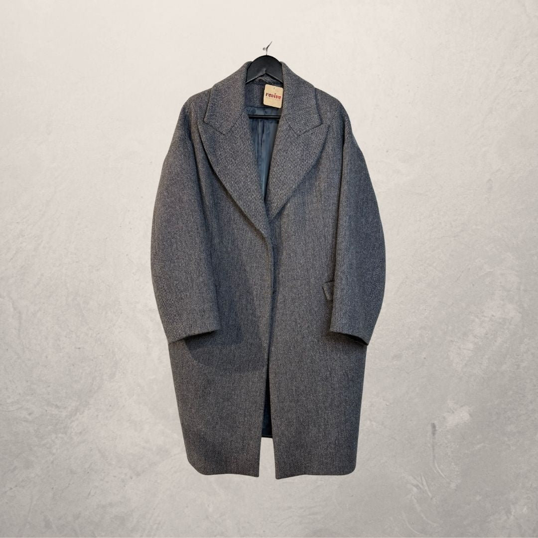 & Other Stories grey wool blend coat 38