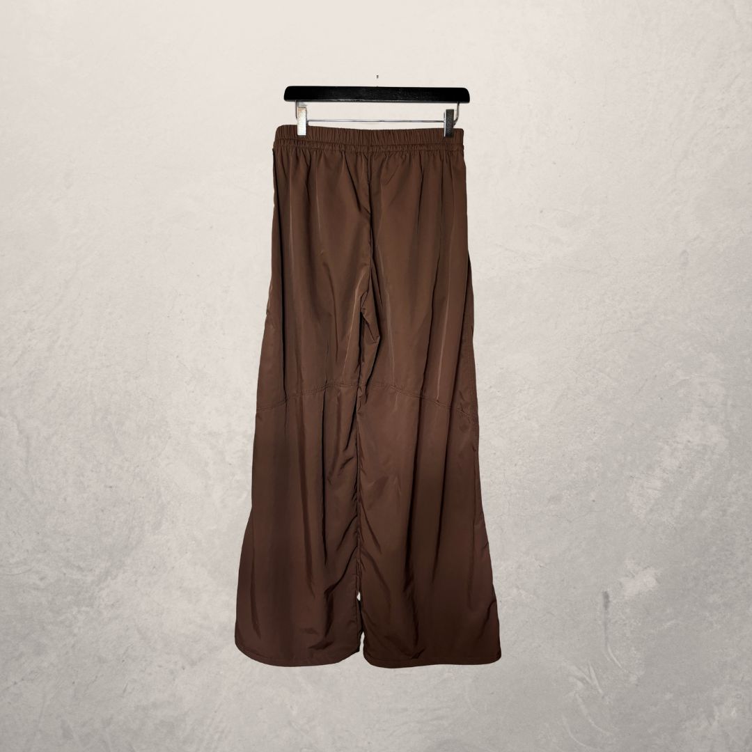 &Other stories brown nylon parachute trousers 36