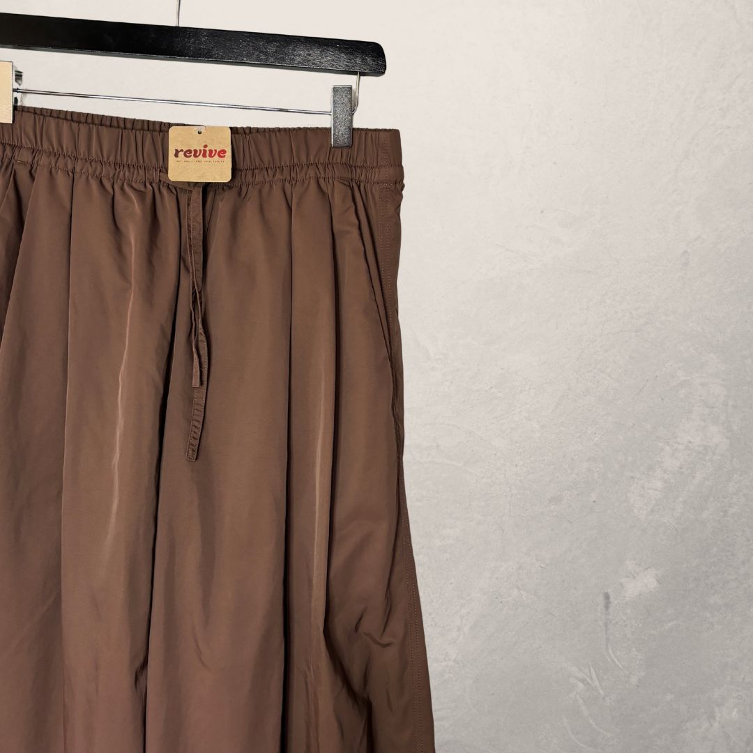&Other stories brown nylon parachute trousers 36