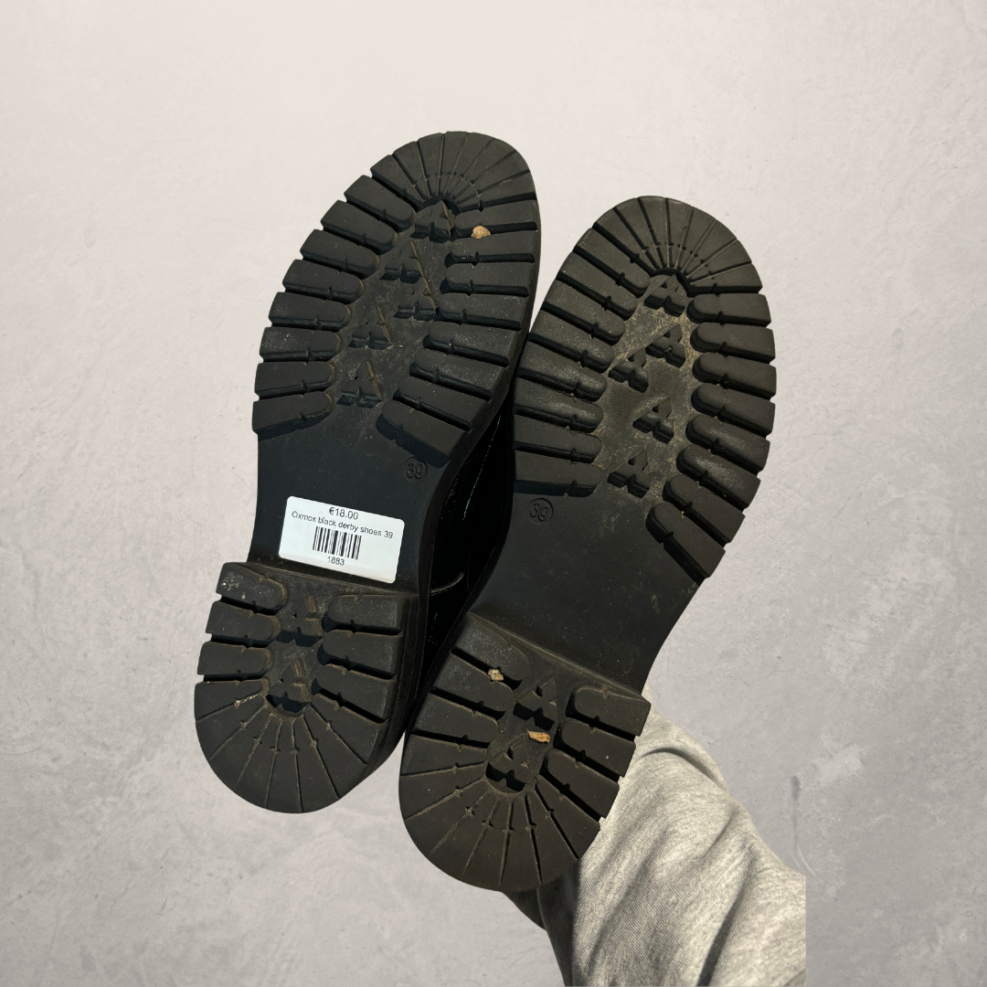 Oxmox zwarte derby schoenen 39