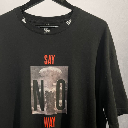 Patta zwart "Say NO way" T-shirt met opdruk L