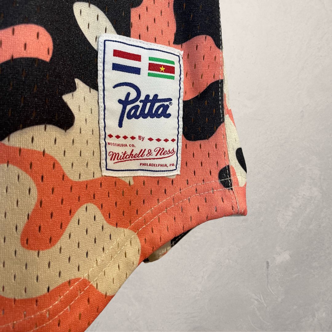 Patta oranje camouflage mesh top XL