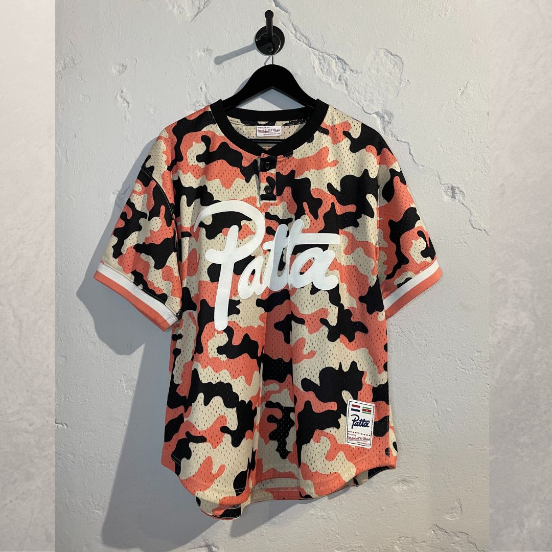 Patta oranje camouflage mesh top XL