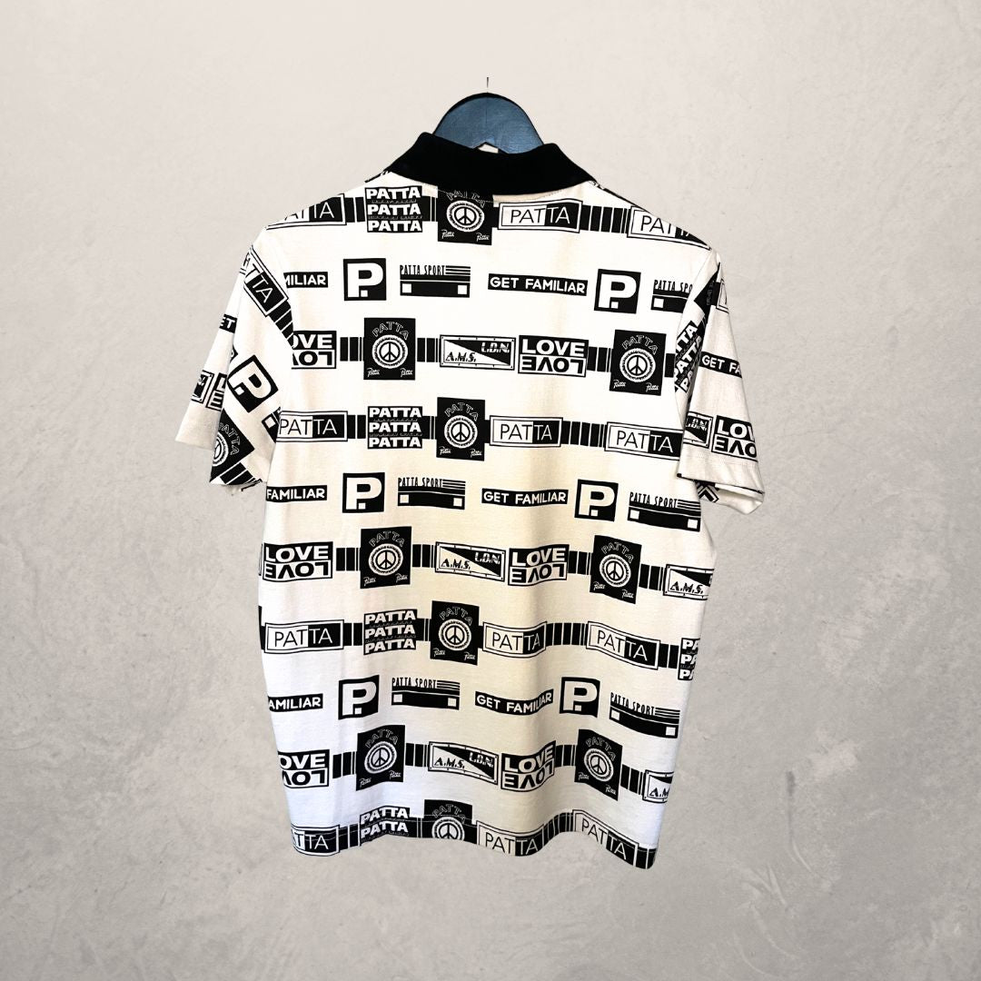 Patta wit logo poloshirt S