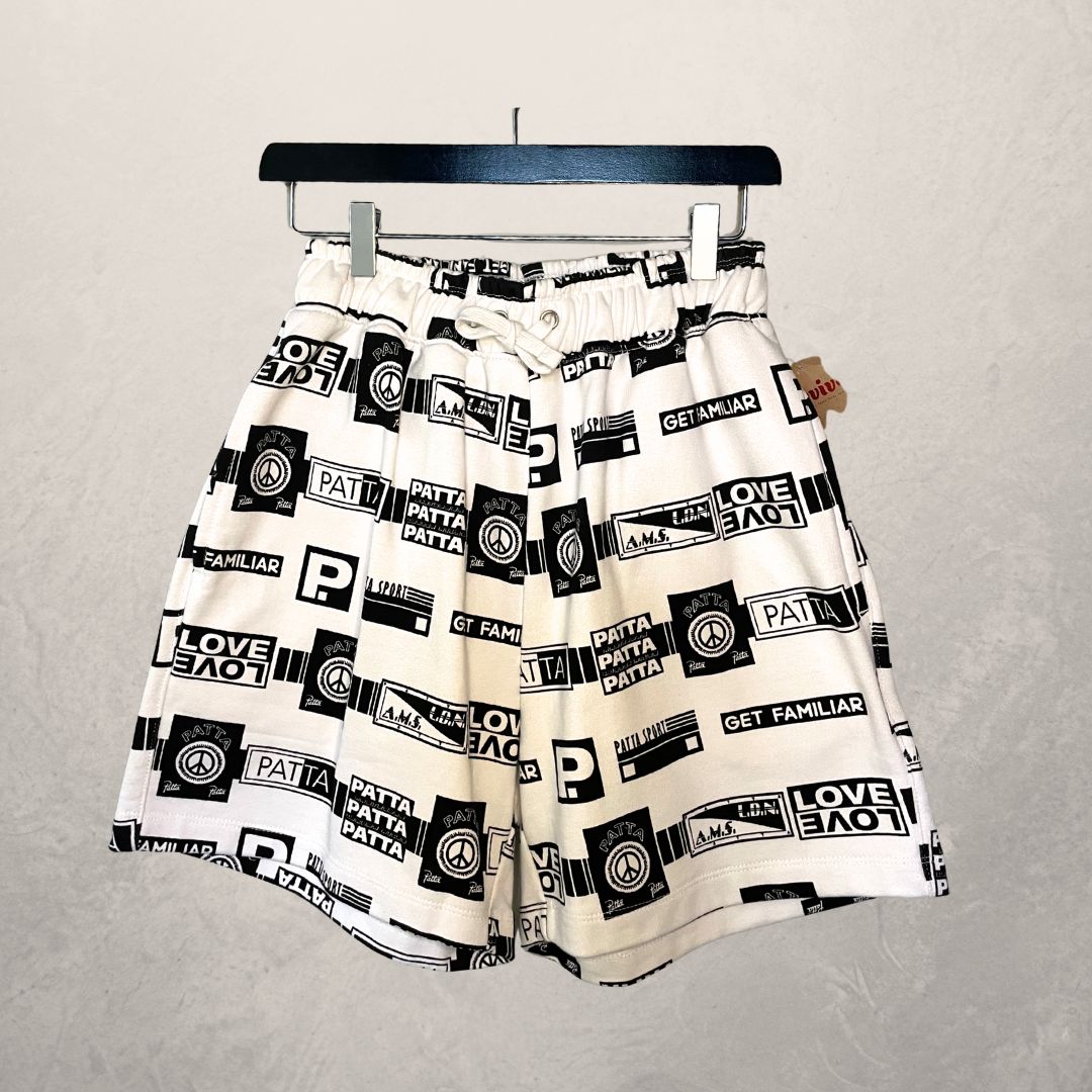 Patta witte logoshort S
