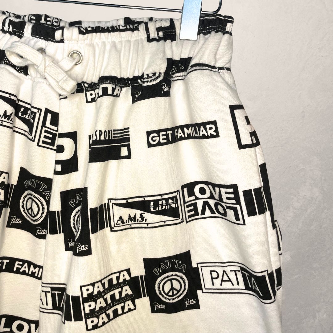 Patta witte logoshort S