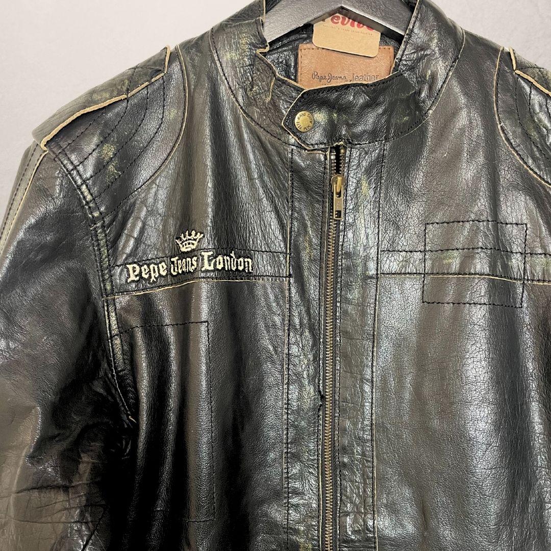 Pepe Jeans bruin leren jack M