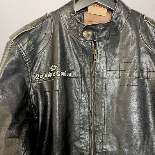 Pepe Jeans bruin leren jack M