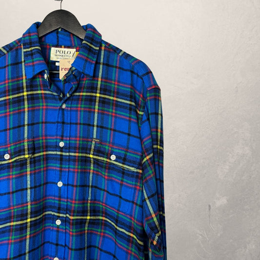 Polo Ralph Lauren blauw geruit flanel XL