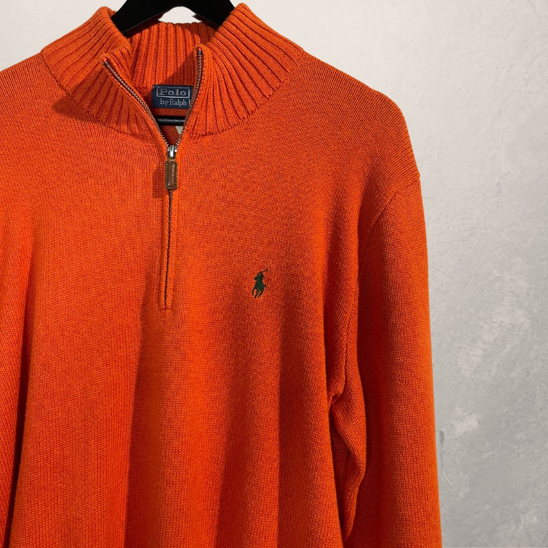 Polo Ralph Lauren oranje gebreide trui L