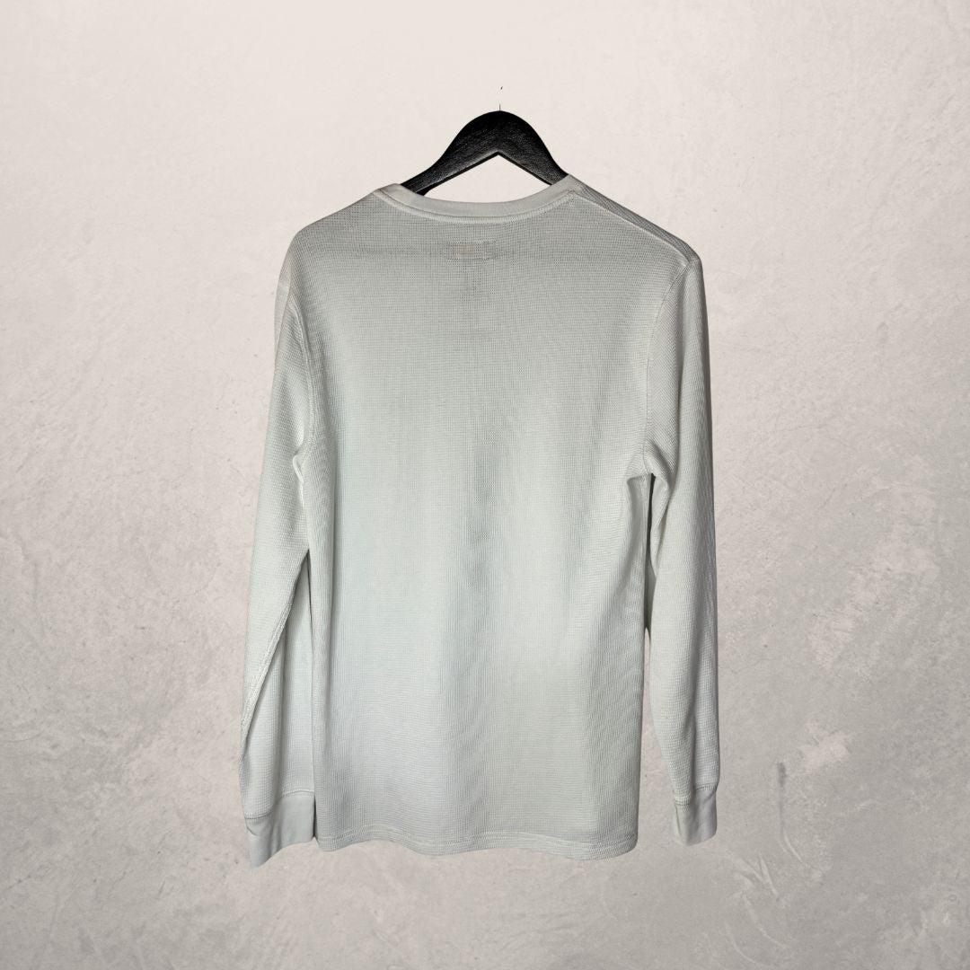 Polo white longsleeve tee M