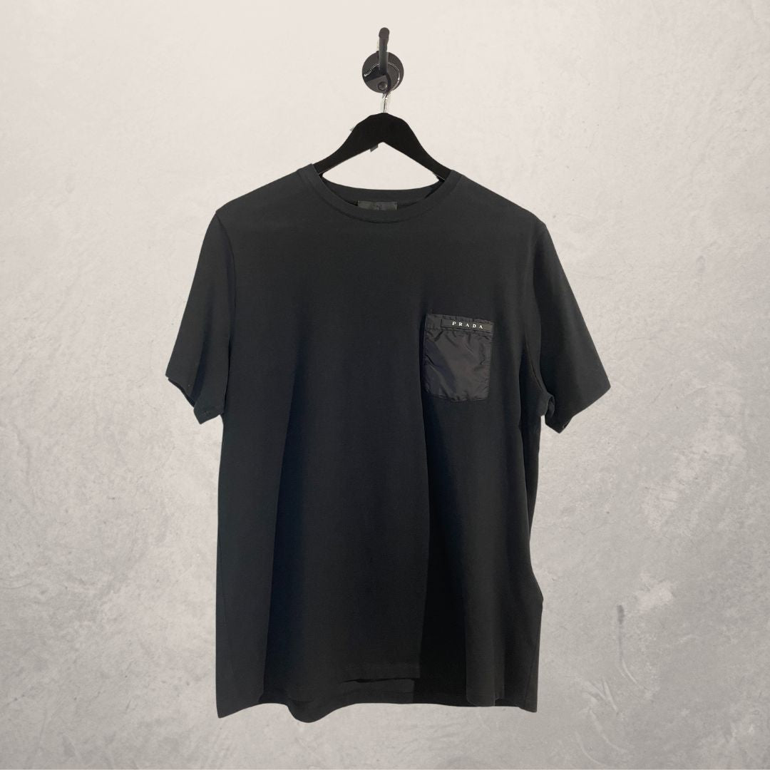 Prada black pocket t shirt M