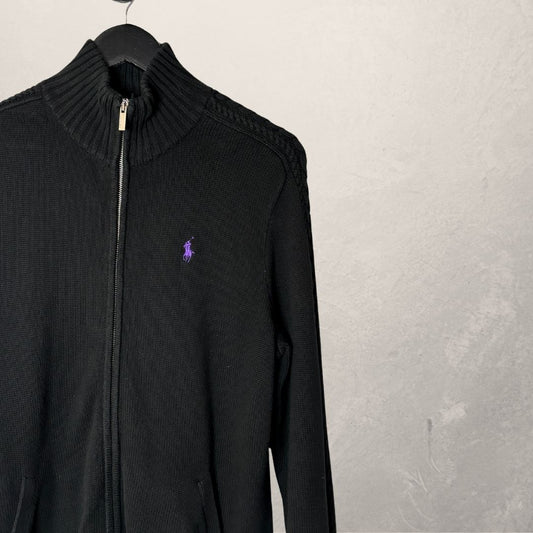 Ralph Lauren Sport black knitted cardigan XL