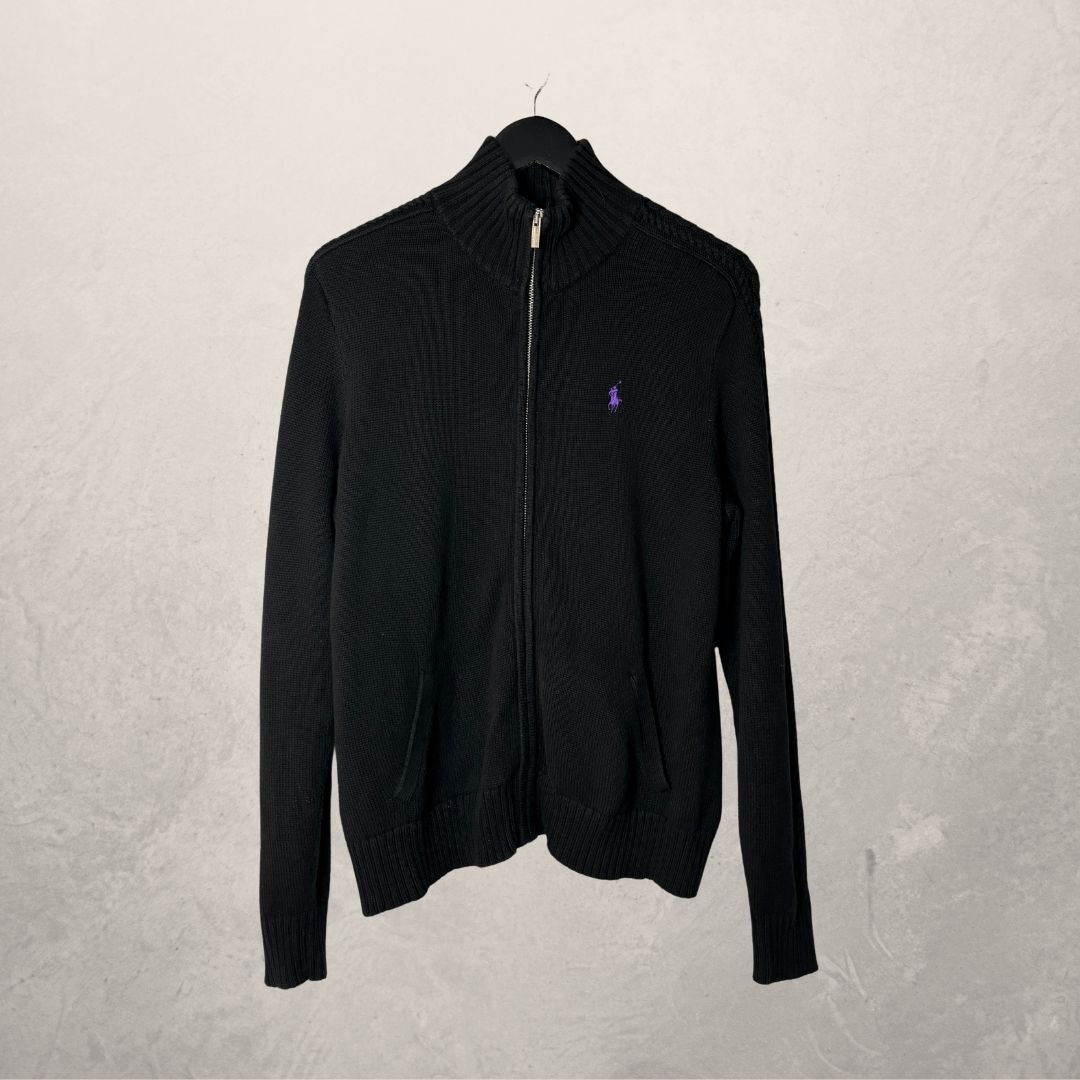 Ralph Lauren Sport black knitted cardigan XL