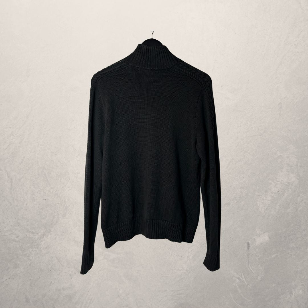 Ralph Lauren Sport black knitted cardigan XL