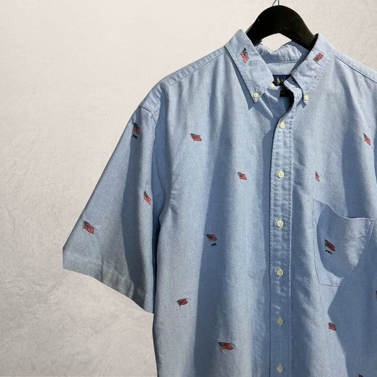 Ralph Lauren Amerikaans vlaglogo shirt L