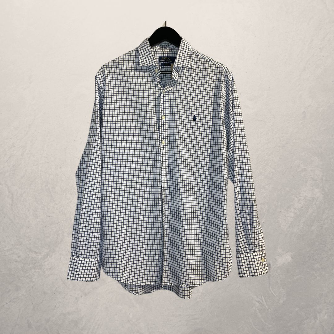 Ralph Lauren blue stripe ls shirt L