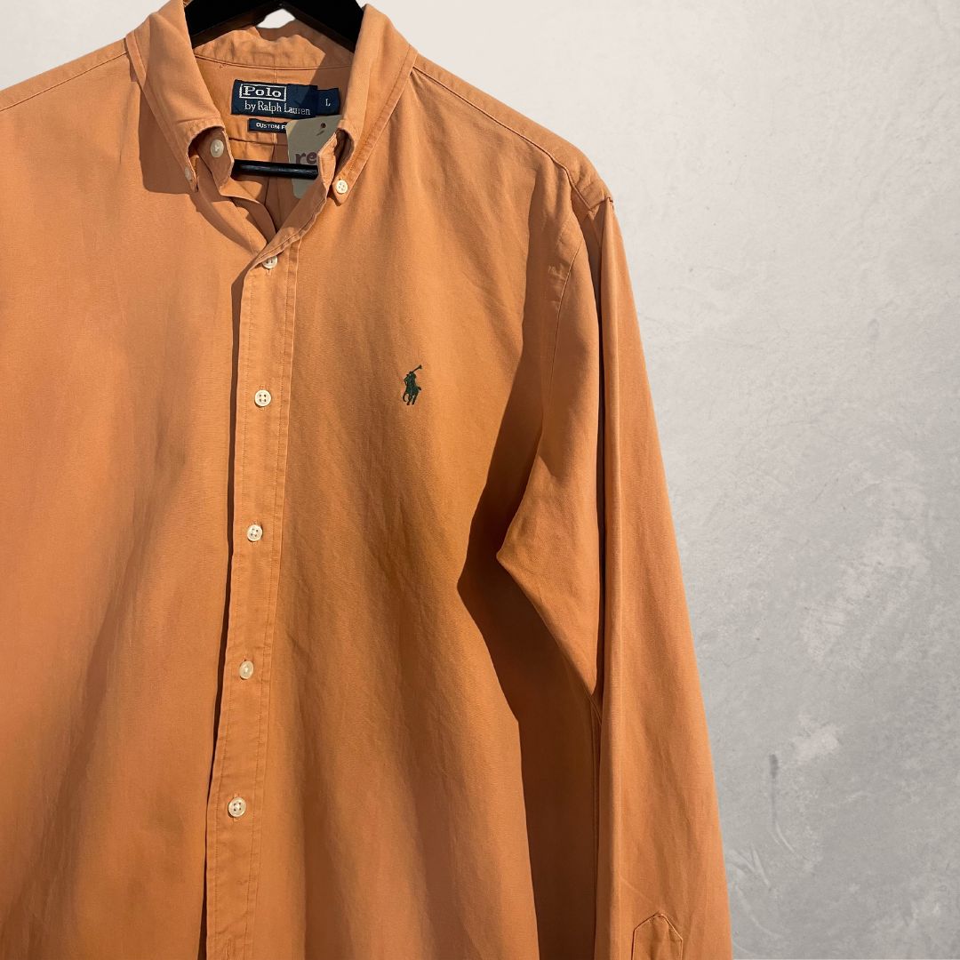 Ralph Lauren burnt orange ls shirt L