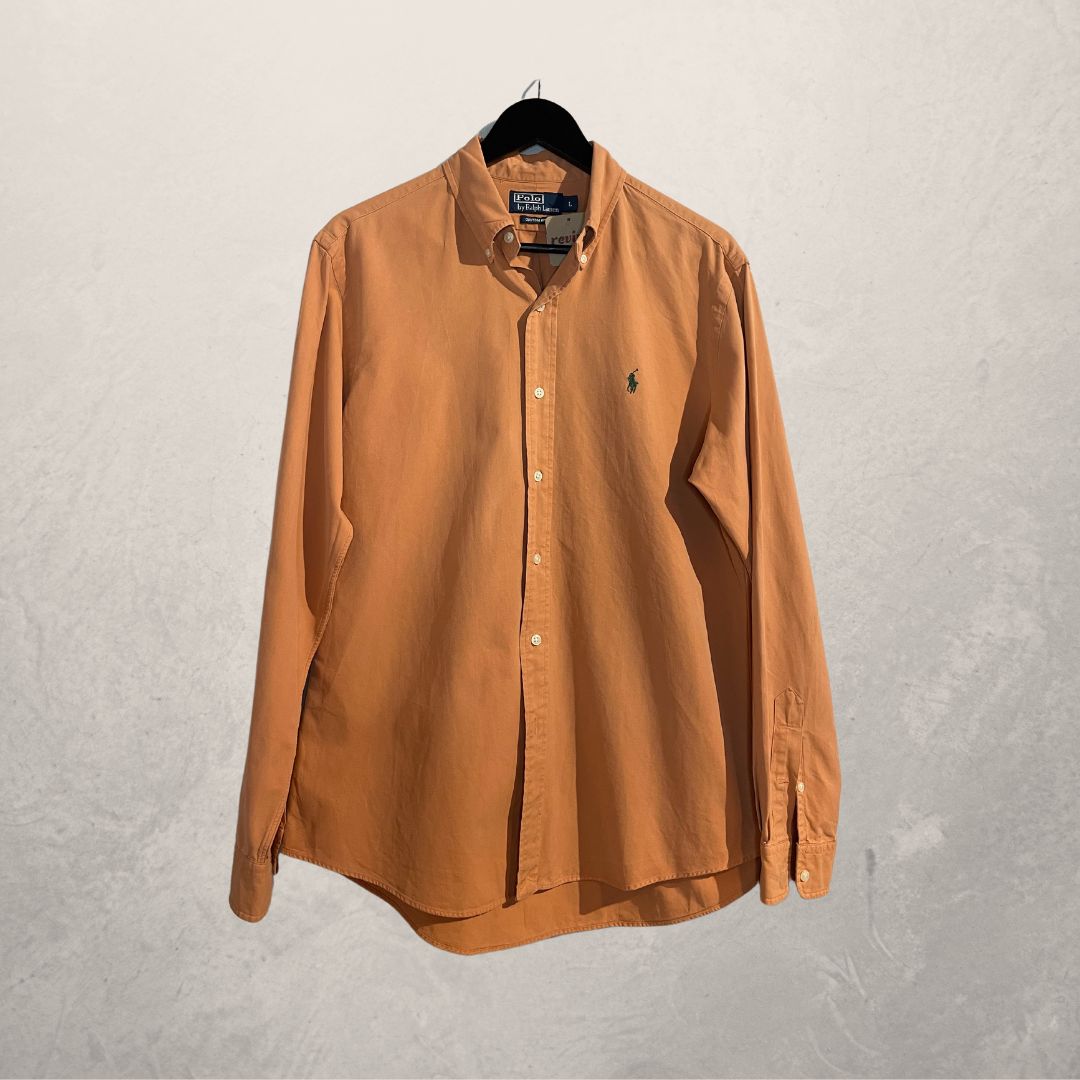 Ralph Lauren burnt orange ls shirt L