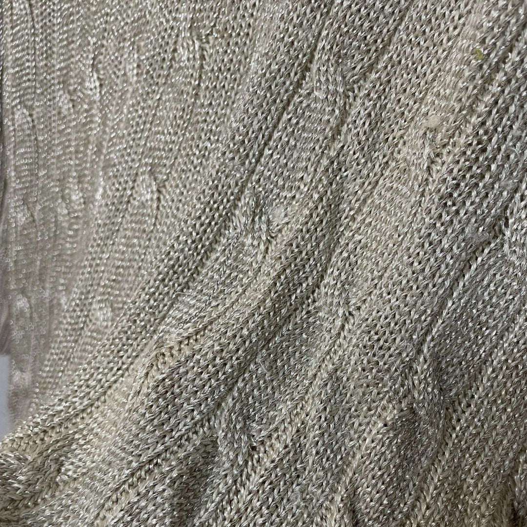 Ralph Lauren creme glitter knitted sweater M